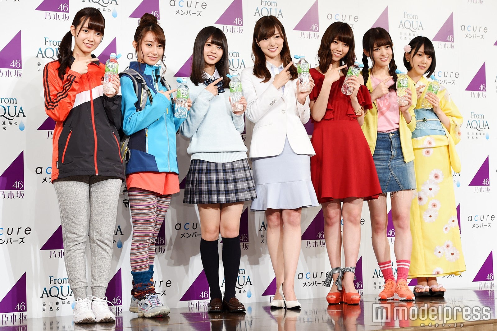 乃木坂46（左から）中元日芽香、桜井玲香、齋藤飛鳥、白石麻衣、西野七瀬、松村沙友理、堀未央奈（C）モデルプレス