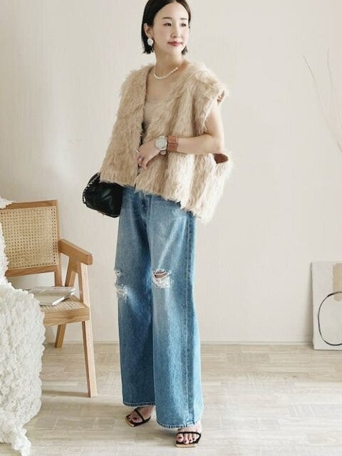 デニム　コーデ　きれいめカジュアル