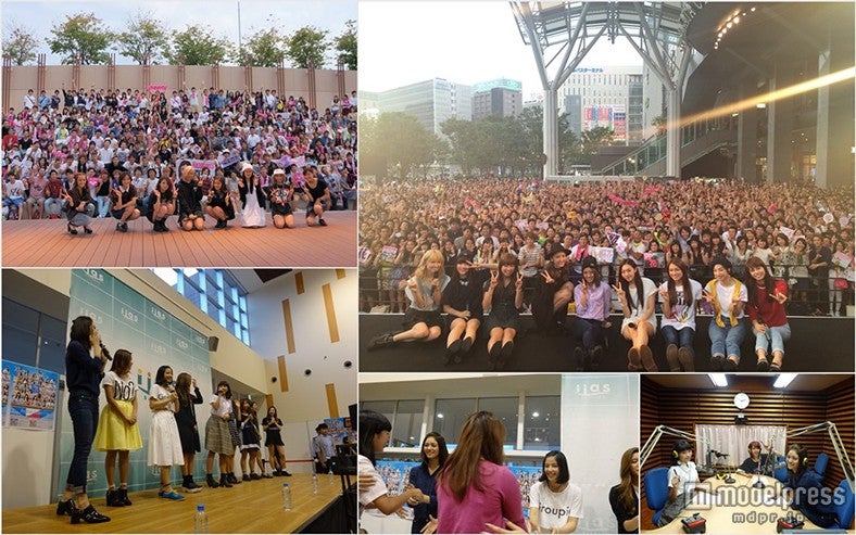 E-girls、全国各地に出現　地元ファンとふれあい盛り上げる