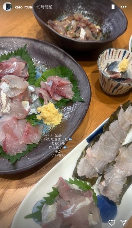 加藤ローサInstagramストーリーズより