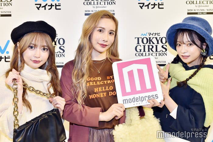 ヘラヘラ三銃士(左から)まりな、ありしゃん、さおりん(C)モデルプレス