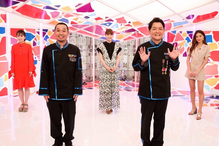 (左から)伊原六花、大悟、広瀬アリス、ノブ、みちょぱ(C)フジテレビ