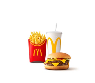 「ひるまック」ダブルチーズバーガーL＆Lセット（提供写真）