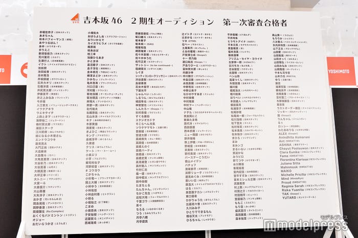 吉本坂46、2期生オーディション1次審査合格者(C)モデルプレス