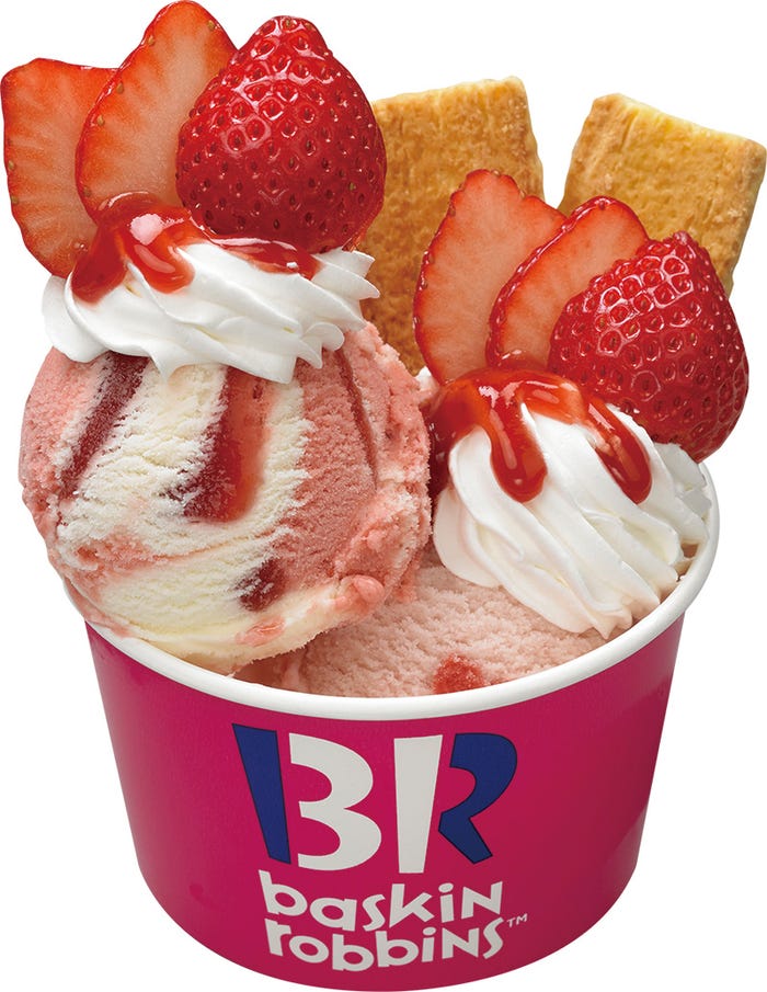 ダブルサンデーストロベリー&パイ/画像提供:B‐Rサーティワン アイスクリーム