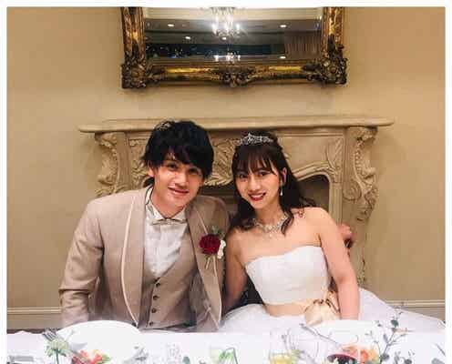 高城亜樹&Jリーガー高橋祐治選手、結婚式ショット披露「去年家族で挙げました」