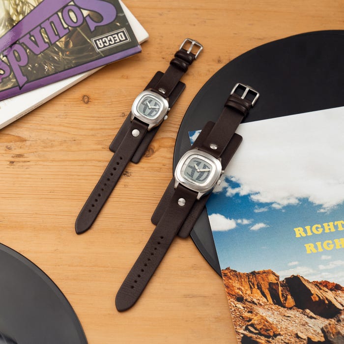 BIG TIC アナログデジタル ブラウン レザーウォッチ(提供画像)