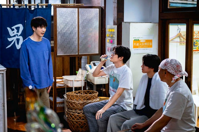 (左から)松下洸平、井之脇海、木戸大聖、高橋克実「9ボーダー」第6話より(C)TBS