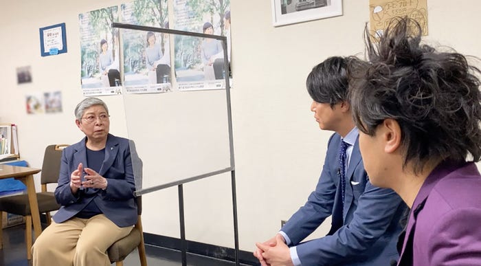 元保護司の中澤さん、シュウペイ、松陰寺太勇 (C)テレビ朝日