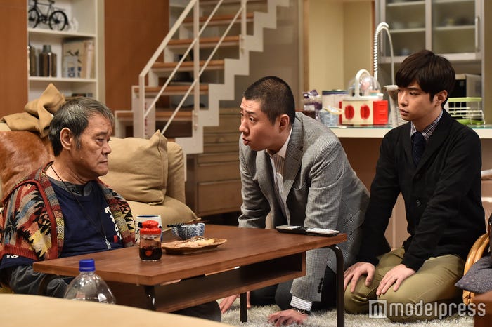 西田敏行、荒川良々、千葉雄大/「家族ノカタチ」第7話場面カット/画像提供:TBS