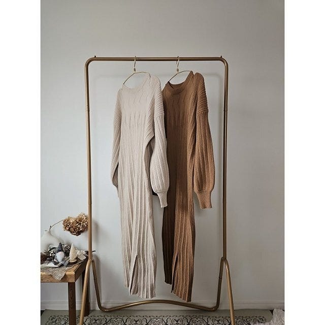 しまむら yuu 編地切り替えニットワンピース しまむらyuu編地切り替えニットワンピース