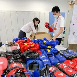 九州豪雨被害の岡沢セオン所属ジムに日本ボクシング連盟が支援 練習用具を寄付 モデルプレス