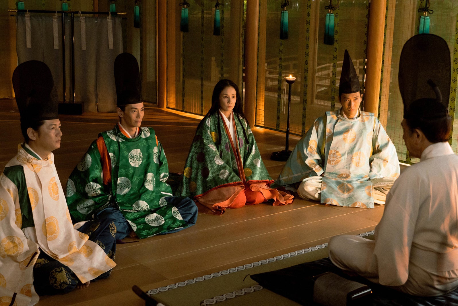 井浦新、玉置玲央、吉田羊、柄本佑「光る君へ」第9話より（C）NHK