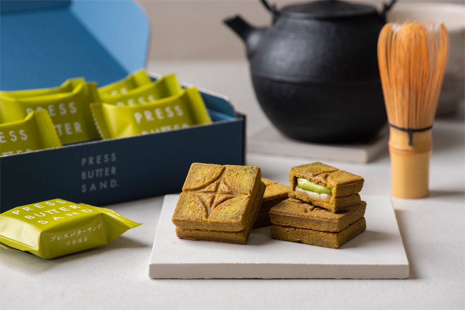 京都限定“抹茶サンド”も!「プレスバターサンド」京都駅に初出店