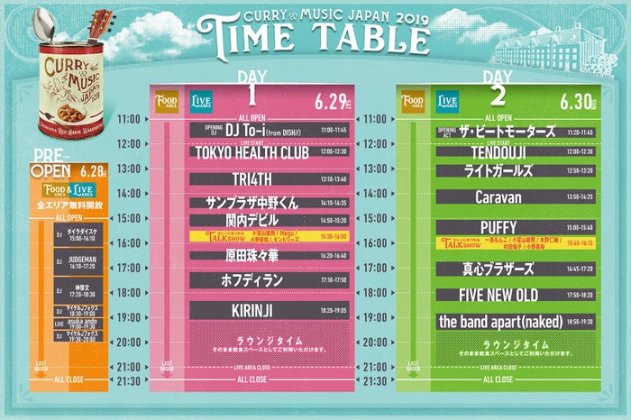 タイムテーブル／画像提供：横浜赤レンガ