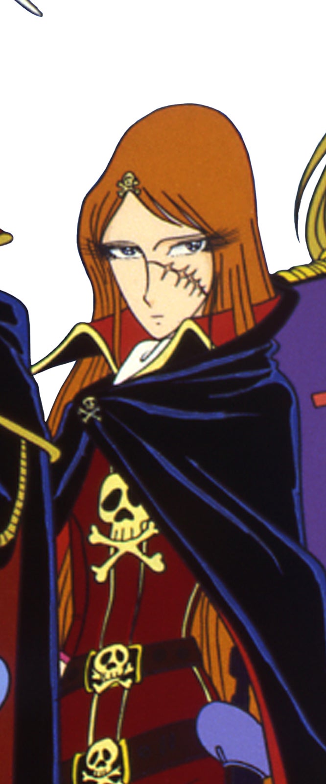 w１９' 銀河鉄道999セル画【メーテルとエメラルダス】背景画付き w19' 銀河鉄道999セル画【メーテルとエメラルダス】背景画付き