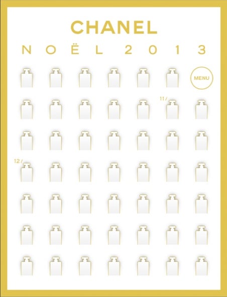「シャネルN°5」のボトルモチーフが可愛いアドベントカレンダー