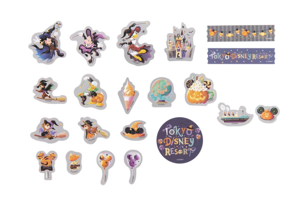 ポストカードセットに付属の透ける素材のシール（C）Disney