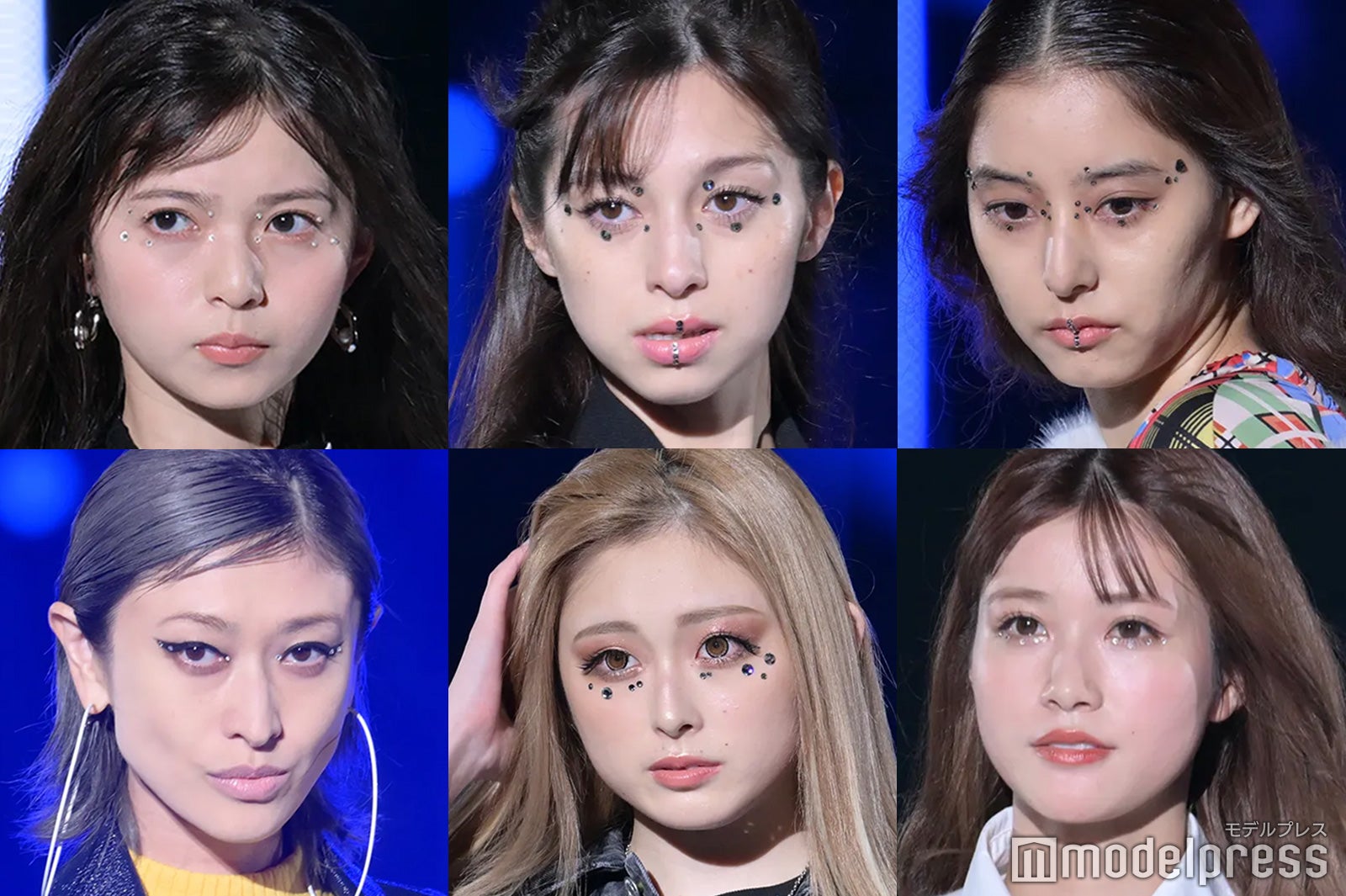 （上段左から）齋藤飛鳥、中条あやみ、新木優子（下段左から）山田優、ゆうちゃみ、生見愛瑠（C）モデルプレス
