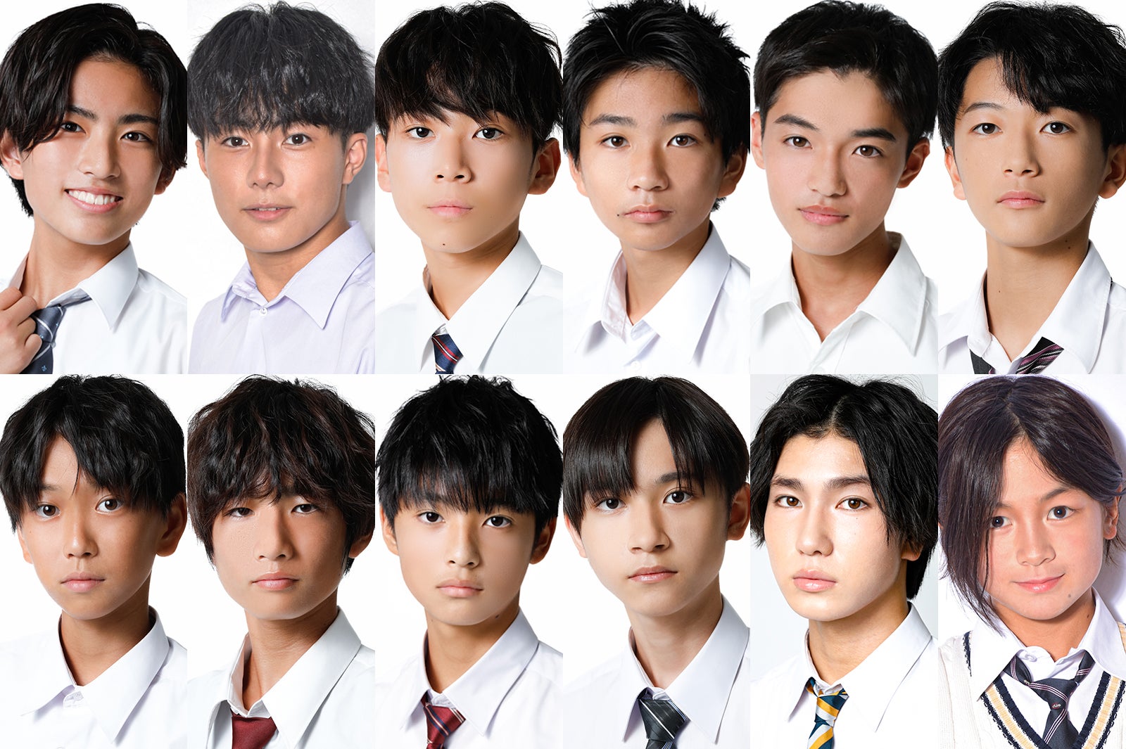 「男子中学生ミスターコン2023」ファイナリスト12人（提供写真）