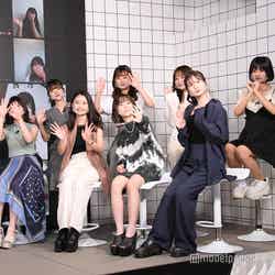 （後列左から）高梨優佳、夢咲ももな、石川翔鈴、横田未来（前列左から）ゆな、もか、さくら、坂本瑞帆 （C）モデルプレス
