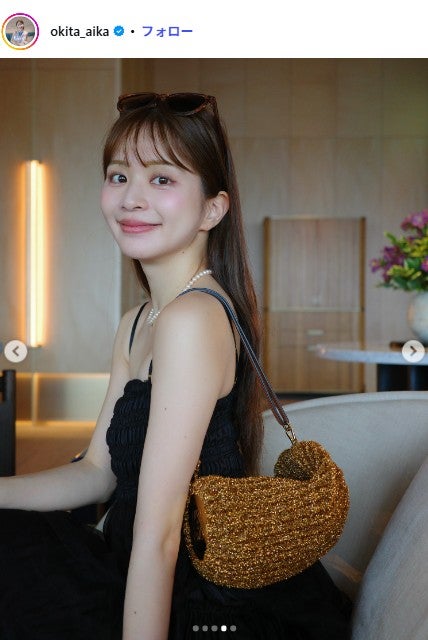 沖田愛加アナ「最近ムチムチしてきた」ノースリコーデ披露「スタイル良い」「健康的な美しさ」の声