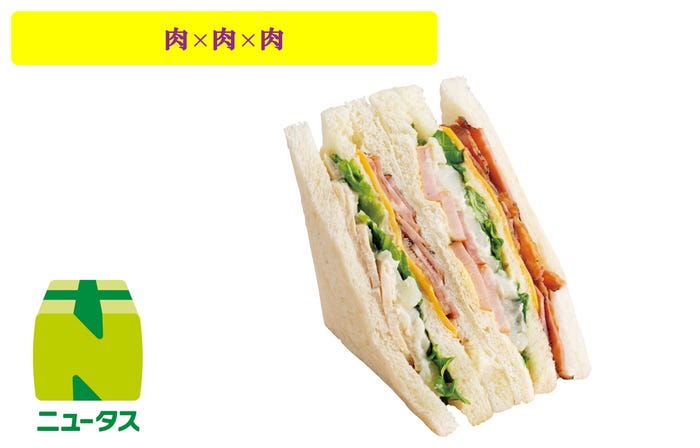 肉×肉×肉!背徳マッシュチーズサンド450円(税込)/提供画像