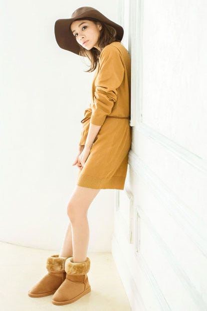 Richファーミディアムムートンブーツ「Re:EDIT by GALSTAR」1,598円(税込)/画像提供:Re:EDIT by GALSTAR