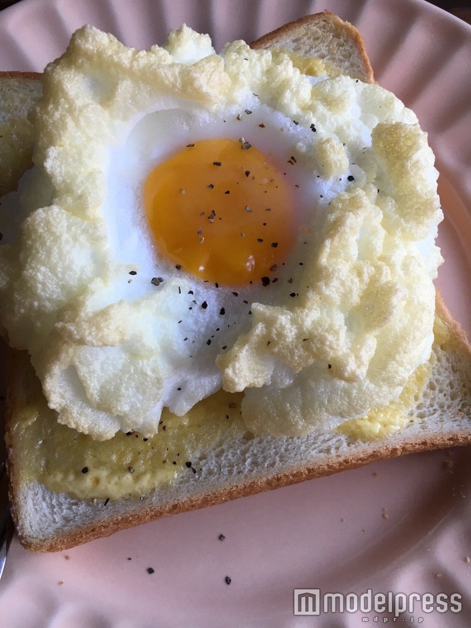 トーストの上にのせて完成♡／画像提供：柏原歩