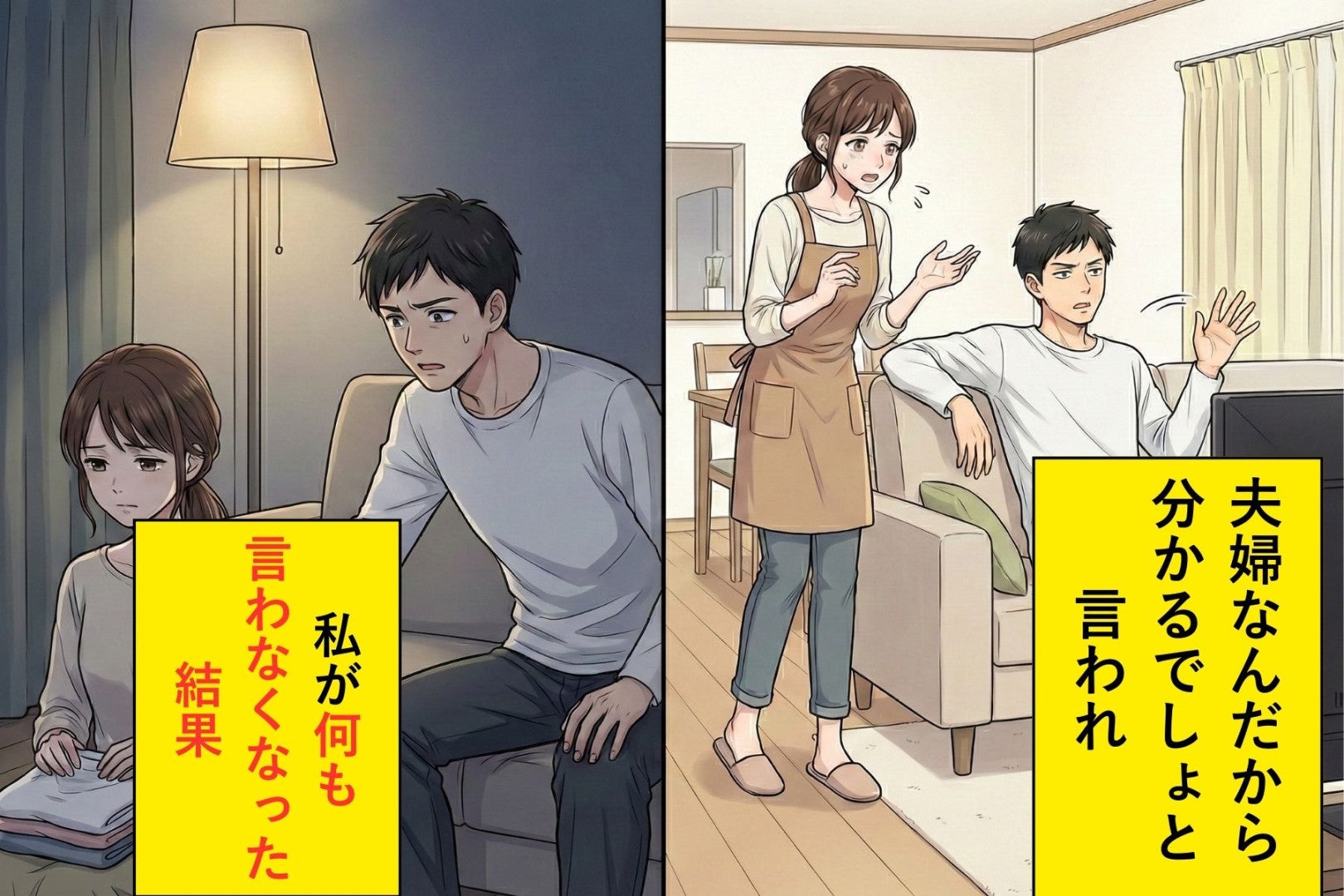 「夫婦なんだから言わなくても分かるでしょ」と言われて → 私が何も言わなくなった結果