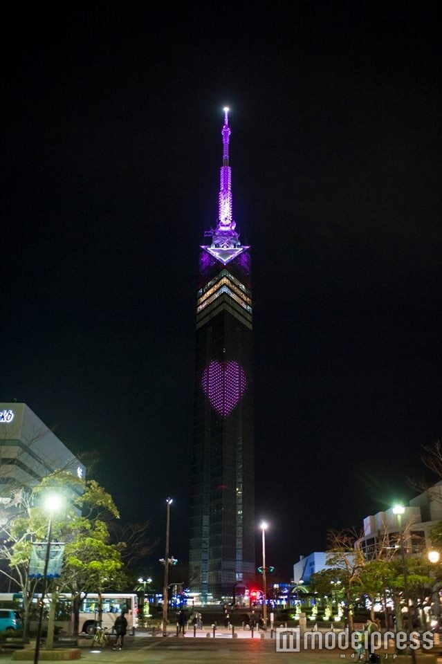 ハートイルミネーション／画像提供：福岡タワー