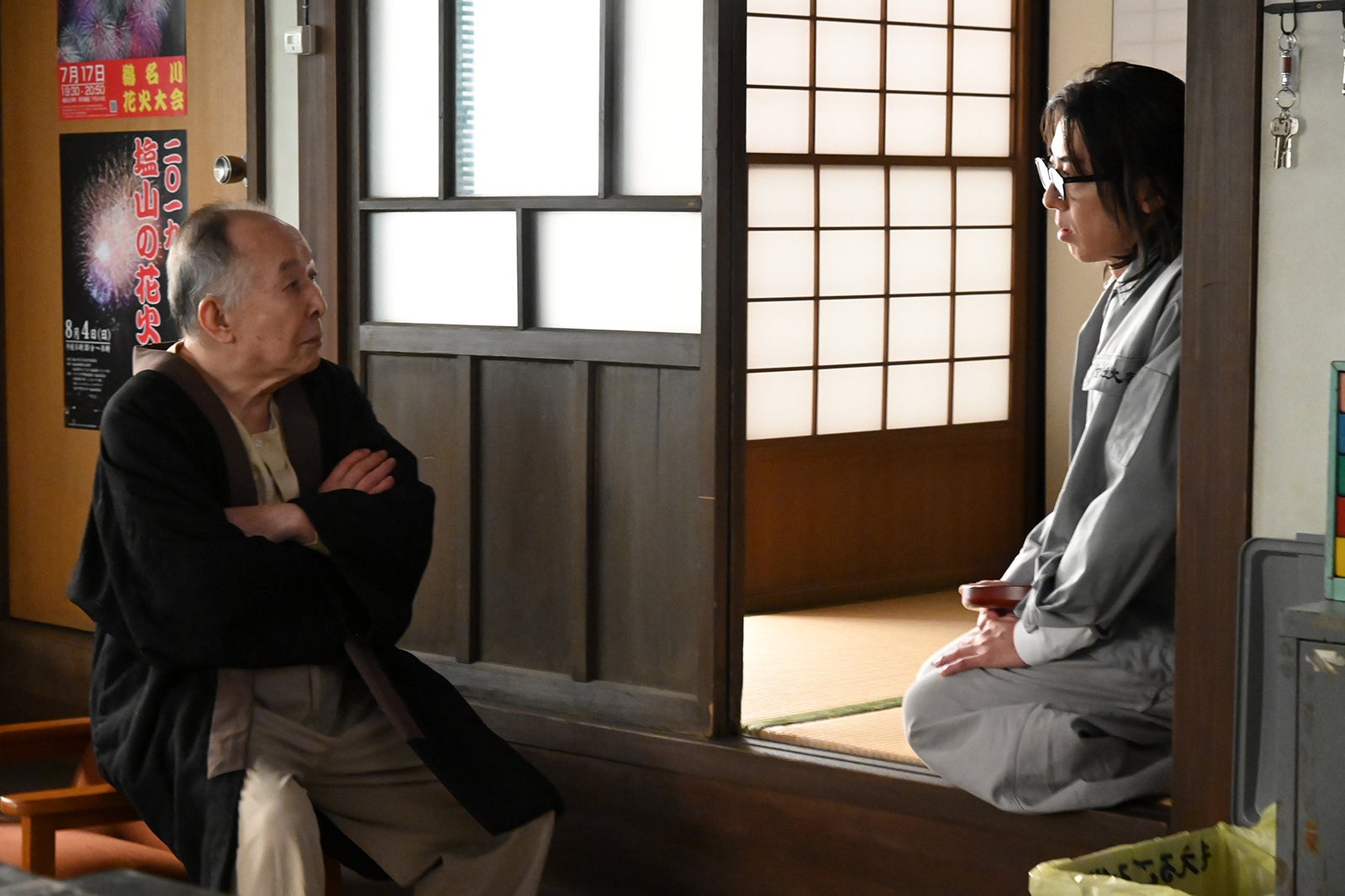 橋爪功、高橋一生「6秒間の軌跡～花火師・望月星太郎の2番目の憂鬱」第2話より（C）テレビ朝日