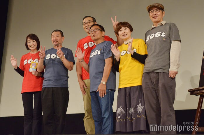 (左から)藤川奈々、木村祐一、オール巨人、オール阪神、細川貂々、ツレ (C)モデルプレス