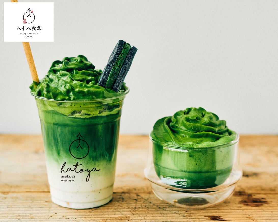 抹茶バターサンドラテフロート、新作トッピングの泡抹茶／画像提供：room