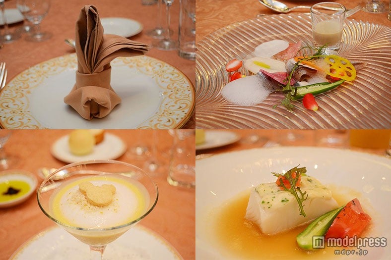 豪華なコース料理