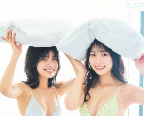 松田実桜&西尾希美、水着姿で抜群スタイル披露 フレッシュな笑顔にドキッ