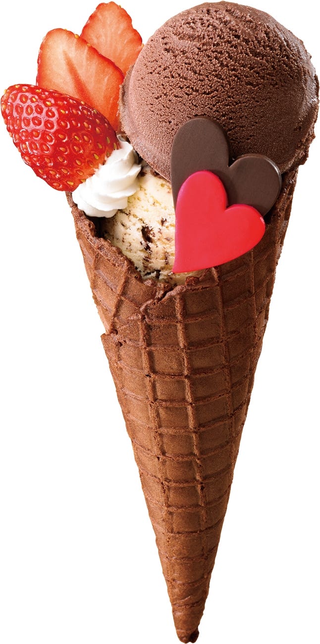 ココアワッフルサンデー ポップダブル/画像提供:B-R サーティワン アイスクリーム