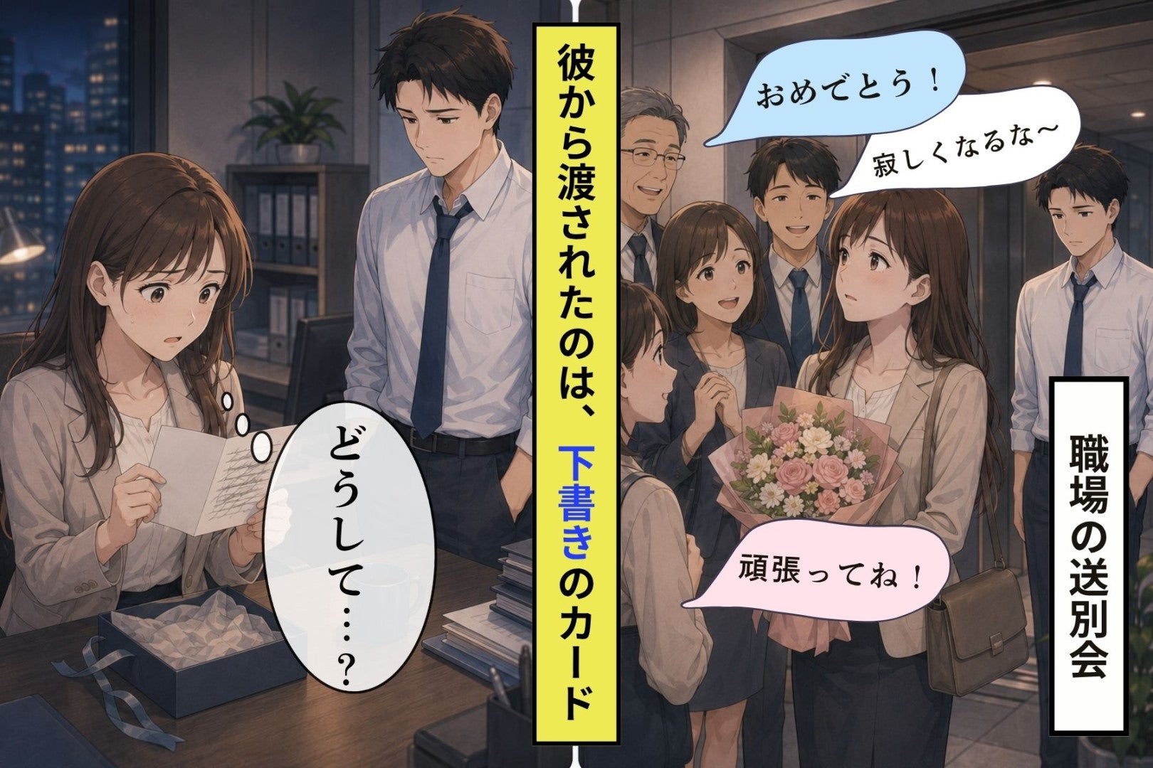 「ちゃんと書けなくて、ごめん」。彼が私にくれた送別カードが下書きのままだった
