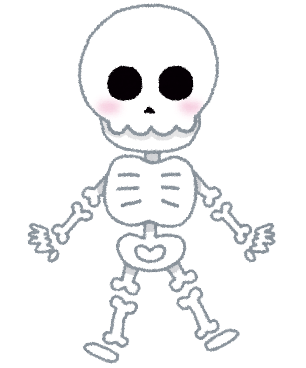 骸骨のキャラクターのイラスト