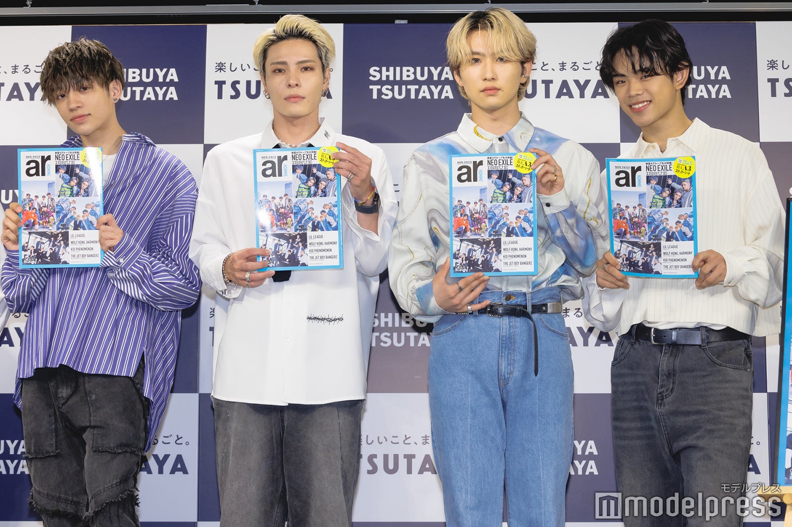 （左から）GHEE、SUZUKI、山本光汰、遠藤翼空（C）モデルプレス