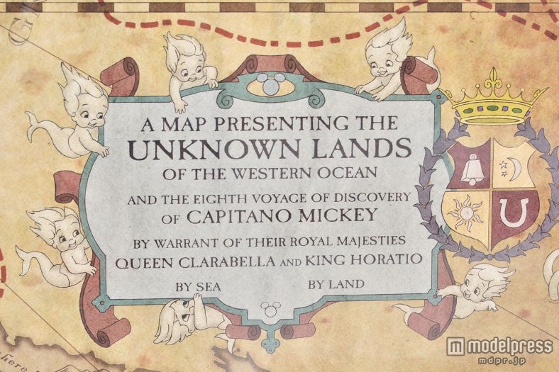 3種類の客室共通／ミッキー達の航海の軌跡が描かれた海図