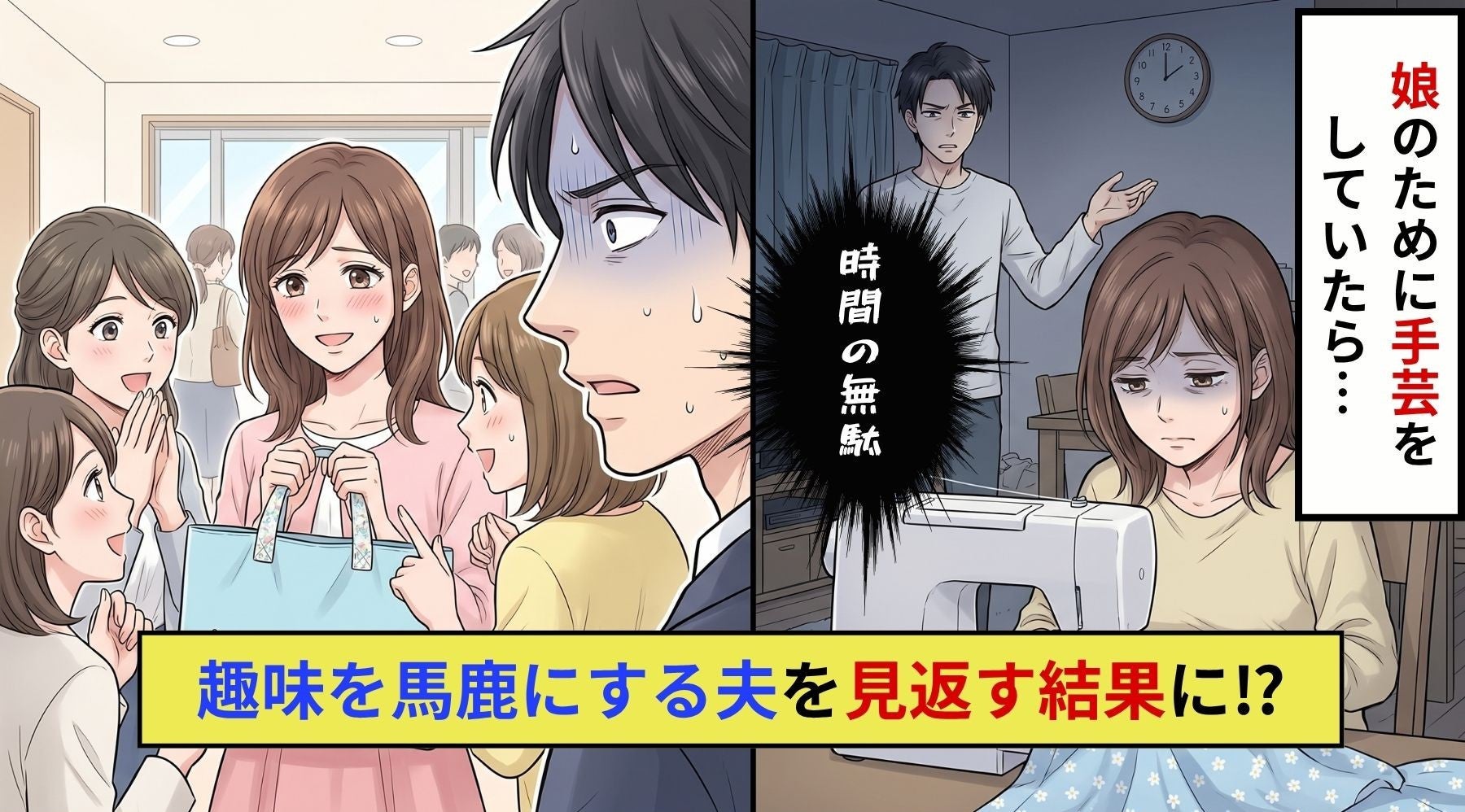 「手芸なんて時間の無駄」と妻を馬鹿にした夫→娘の入園式で全員の目が釘付けになった話