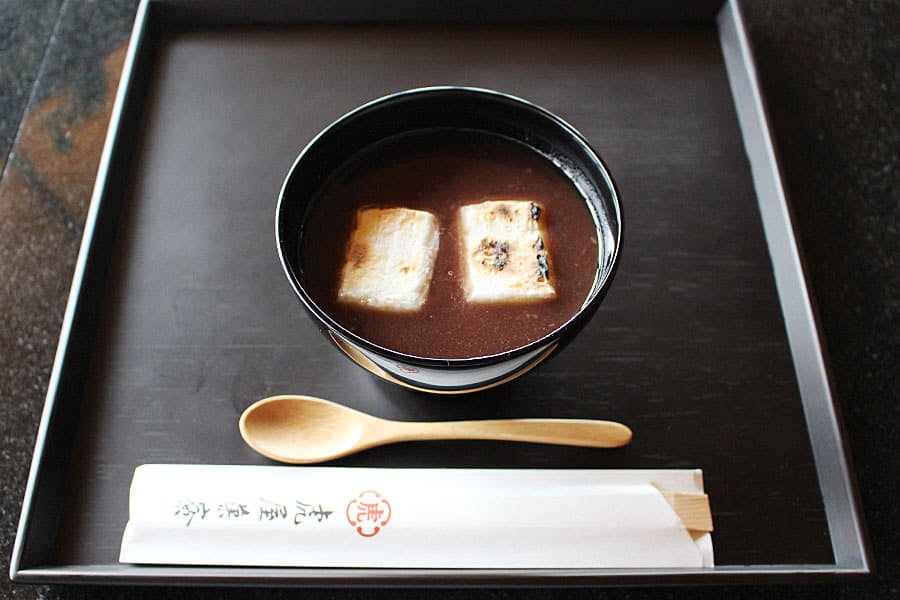 とらや 赤坂店 「小豆汁粉」（1,296円）