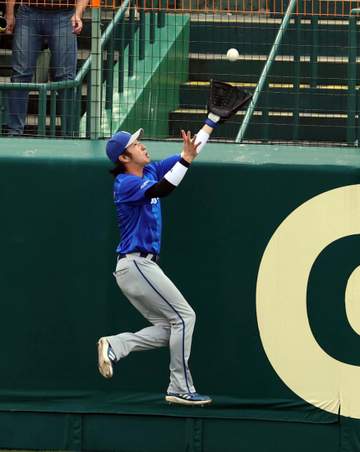 DeNA 度会隆輝がフェンス激突のスーパープレー 坂本の大飛球をキャッチで糸井氏「フェンスを恐れずに」甲子園のスタンドから拍手