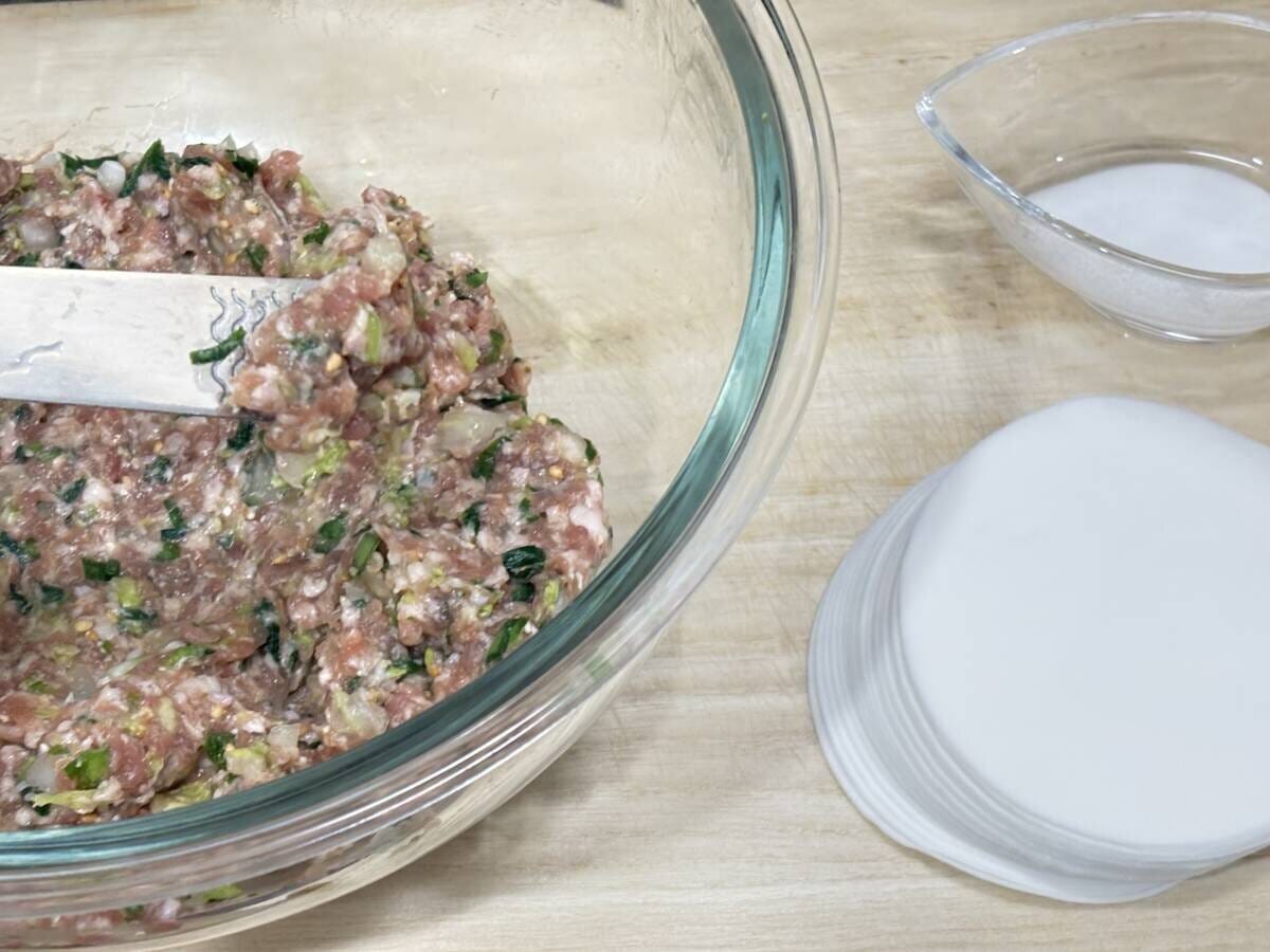 ダイソーの餃子のあんベラの使用例