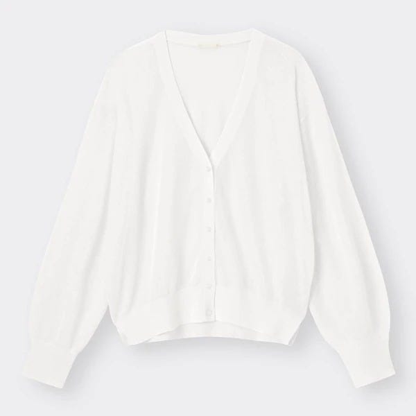 GU レディース 夏 透けアイテム GU レディース アイテム おすすめ オススメ プチプラ コスパ 高見え おしゃれ オシャレ お洒落 2022 透け感 シアーサイドスリットVネックカーディガン カーディガン カーデ Vネック