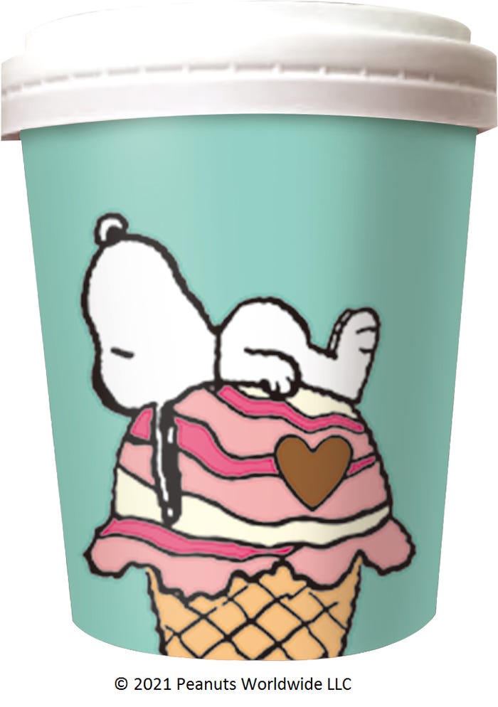 スヌーピー パイントカップ(C)2021 Peanuts