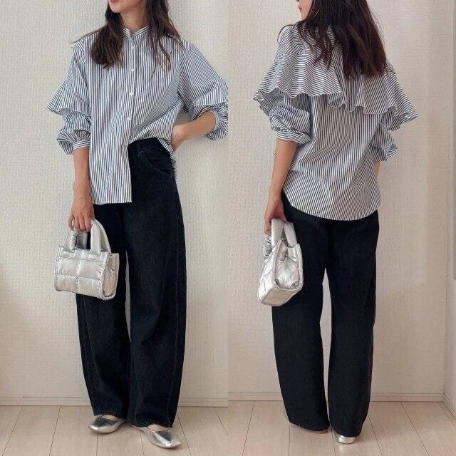 2025ユニクロ大人女性おすすめバギーカーブジーンズお手本コーデ