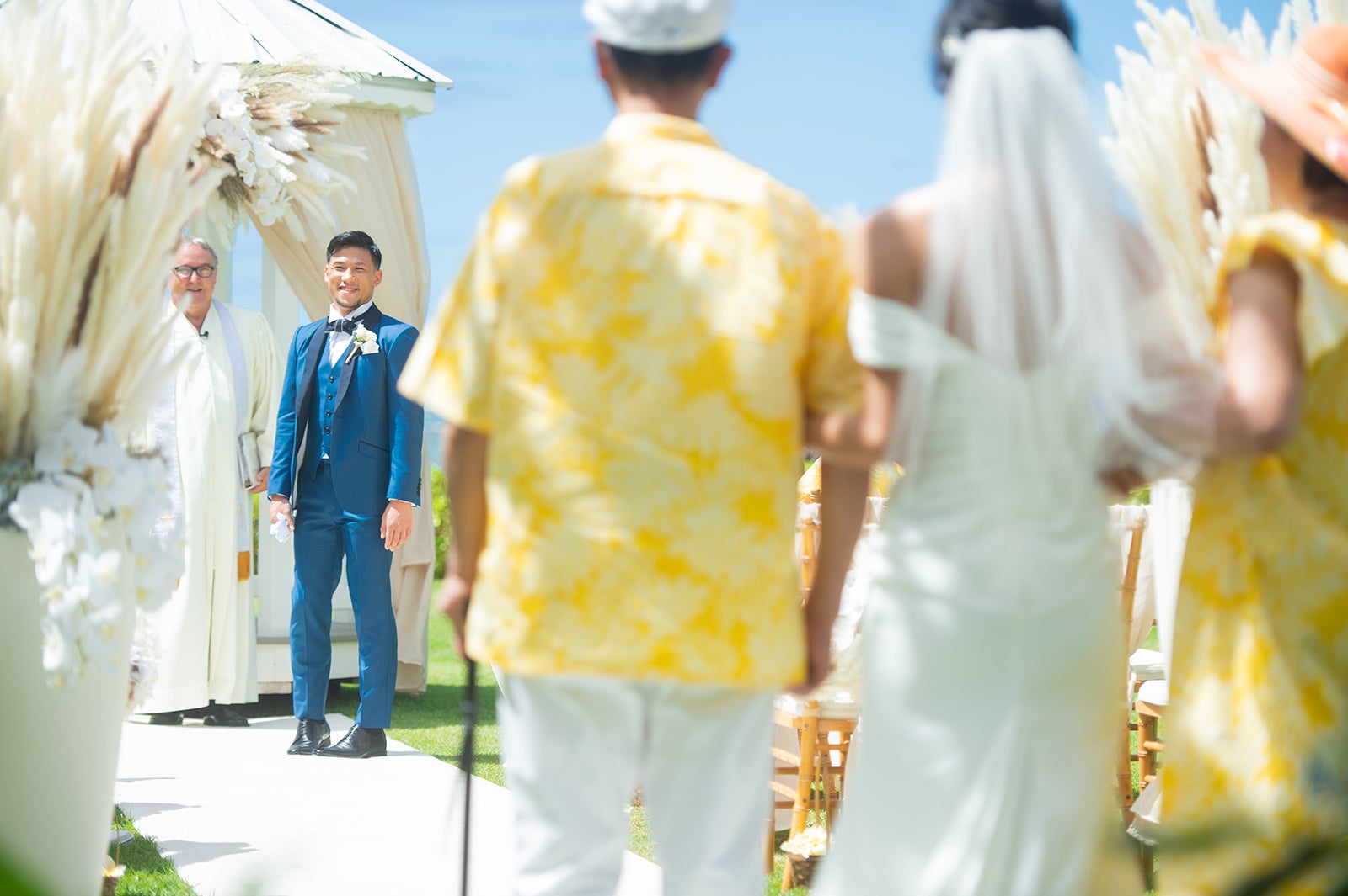 高橋ユウ＆卜部弘嵩の挙式より（C）ワタベウェディング