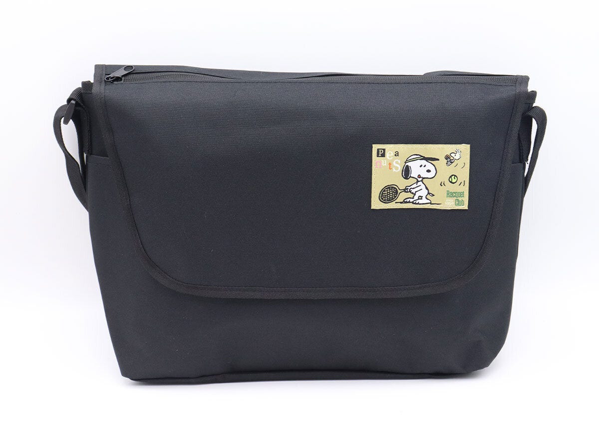 スヌーピーメッセンジャーバッグフラップ高さ調整